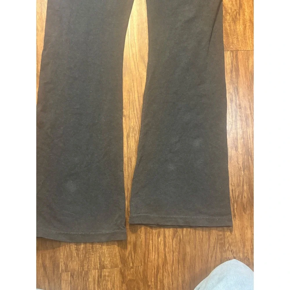 y2k spellout Aerie Foldover Waist Flare Yoga Pants women's Gray Size Medium - Picture 7 of 12